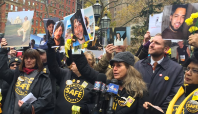 Family members of victims of traffic violence remember the loved ones they lost. Photo: David Meyer
