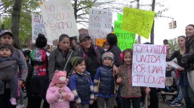 Marching for a safer 111th Street.