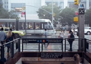 The mayor loves his trolley. Image: Friends of the BQX
