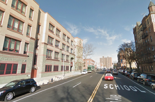 TransAlt observed 92 percent of motorists speeding outside P.S./I.S. 30 in Bay Ridge. Image: Google Maps