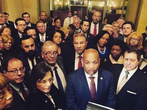 Carl Heastie and his Democratic conference. Photo: Amirabbady00/Wikimedia Commons