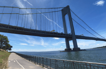 The Verrazzano Narrows Bridge, as seen from Bay Ridge.