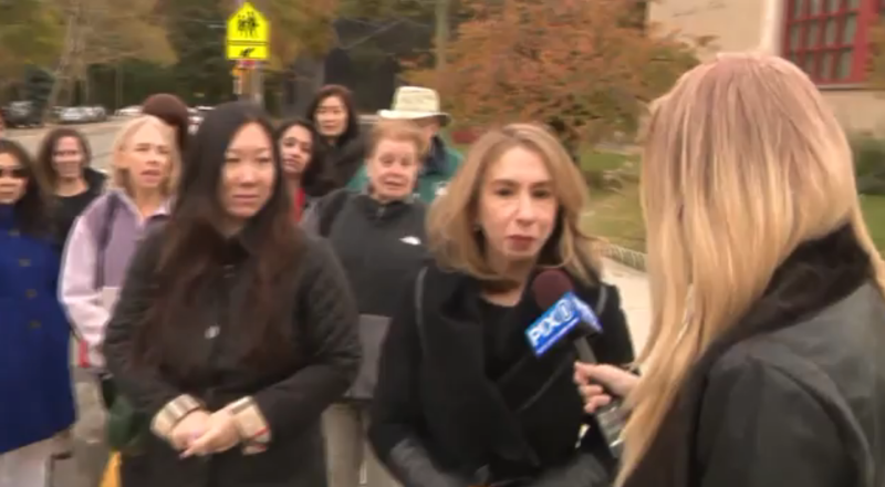 Reporter Monica Morales wants to help these P.S. 213 parents stop a project that would make it safer for kids to walk or bike to school.