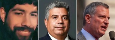 Neftaly Ramirez, Eric Gonzalez, and Bill de Blasio