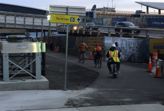 Cyclists can still use 94th Street at LaGuardia. Photo: Aazam Otero