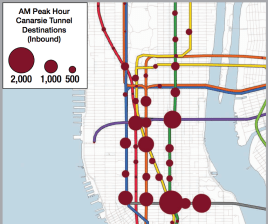 Large numbers of L train riders are bound for 14th Street. Image: MTA