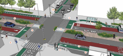 Tomorrow TransAlt volunteers will push City Council members for streets that prioritize transit, walking, and biking. Image: TransAlt