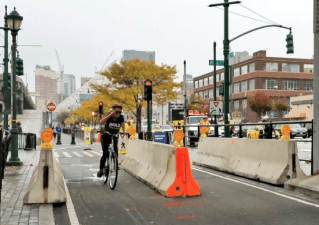 Will the replacements for the obtrusive barriers installed on the greenway last fall leave sufficient room for cyclists and runners to pass safely? Photo copyright Shmuli Evers, used with permission.