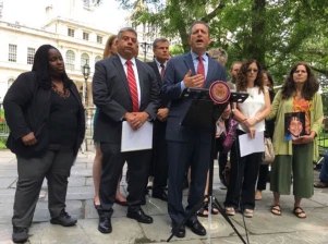 Council Member Brad Lander announced his Reckless Driver Accountability Act in 2018. File photo.