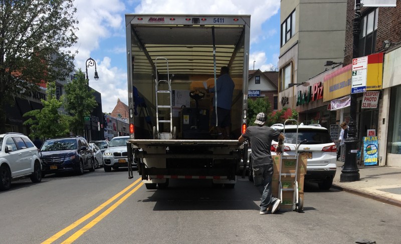 The problem: Too many trucks and not enough loading zones. Photo: Laura A. Shepard