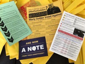 Staffers for Senator Marty Golden want stop activists from passing out these flyers. Image: Fight Back Bay Ridge