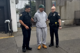 Cops collared this perp after he allegedly pummeled a cyclist. Photo:  Tom Flash