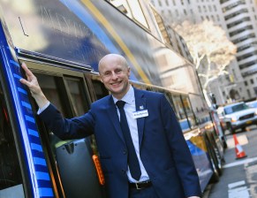 Andy Byford and a friend — in happier times. Photo: Marc A. Hermann / MTA New York City Transit
