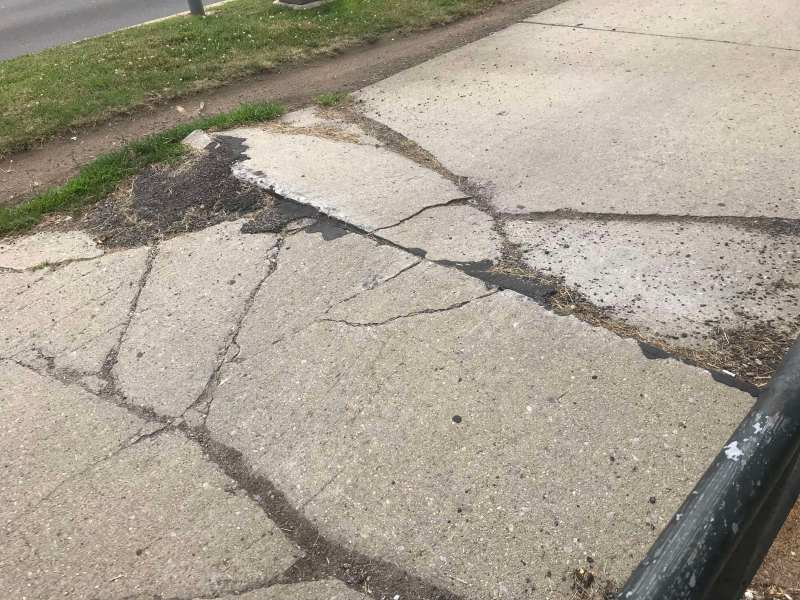 Pavement is badly cracked along parts of Ocean Parkway. Photo: Gersh Kuntzman