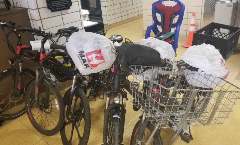 Yes, the latest e-bike crackdown included a bicycle with a child's seat. Photo: NYPD