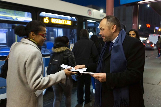 Corey Johnson — loves the busway. Photo: Emil Cohen