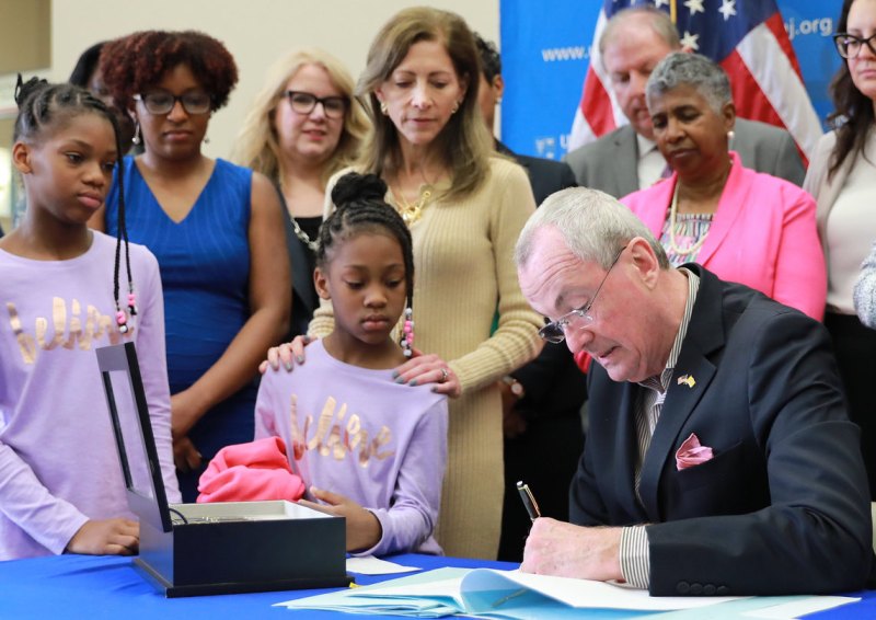 N.J. Gov. Phil Murphy has legalized e-scooters and e-bikes in the Garden State. Here he is signing a legislation (albeit a different bill, but you get the idea) last week. Photo: Edwin J. Torres/Governor’s Office.