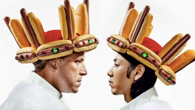 The champ: Joey Chestnut hasn't competed against Takeru Kobayashi in a decade, but the Japanese legend's shadow still looms large over all stomach-centric sports. Photo: ESPN