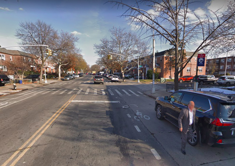 The spot where Elou Rakhminov was killed by a driver on Saturday. Photo: Google