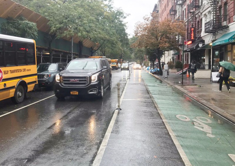 Side streets near the 14th Street busway are not filled with traffic, a new study shows. Photo: Dave Colon