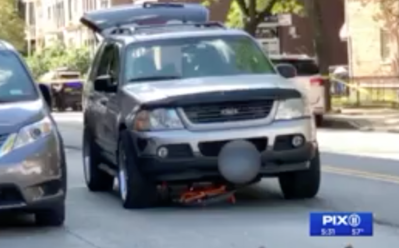 The unlicensed driver who hit and killed a 10-year-old boy was charged with a misdemeanor because of lax state law. Photo: WPIX