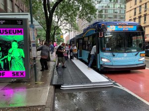 Bus-boarding platforms like this one are coming soon to 14th Street. Photo: DOT