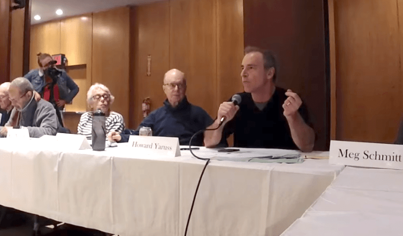 CB7 Transportation Committee Chairman Howard Yaruss makes a point at the board's December 2019 meeting. Photo: Screenshot