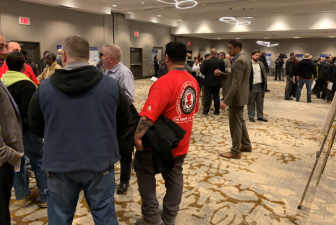 Union members and others attended an open house on LGA access on January 14. Photo: Rich Mintz