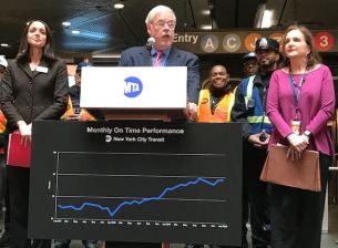 Pat Foye, before making his congestion pricing promise. Photo: Dave Colon