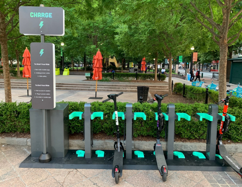A Charge station at a park in Atlanta. Photo:ppmgcorp.com
