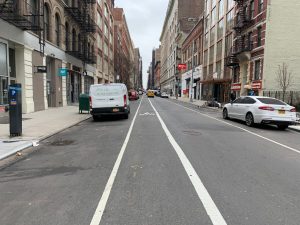 W. 20th Street is nice and calm like this — except for the block in front of the 10th Precinct Stationhouse. Photo: Gersh Kuntzman