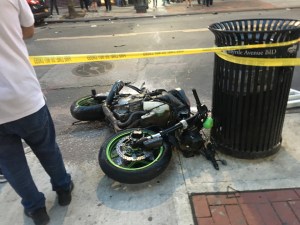 This is the aftermath of the crash. Photo: Abigail Weinberg