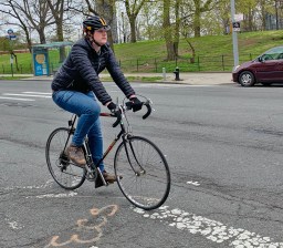 A newbie on a bike.