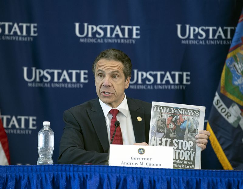 Gov. Cuomo on Tuesday. Photo: Mike Groll/Governor's office