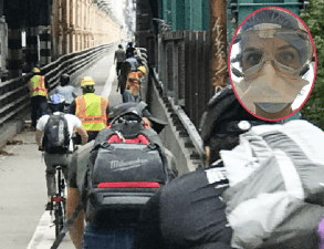 Hero Bellevue worker Shawnette Proper (inset) has to deal with the 59th Street Bridge squeeze every day.