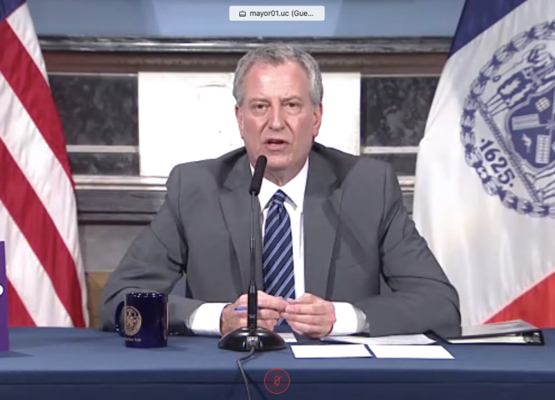 Meet the virtual de Blasio. Same as the live de Blasio.