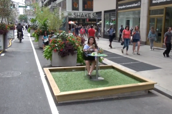 Restaurants have embraced outdoor dining, and the mayor is giving them even more street space. But the city must ensure that private interests don't overwhelm public  needs in outdoor space. Photo: Clarence Eckerson Jr.
