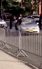 Police arrested a Pomona resident, Kevin Miller, after he tried to run down protestors at a Black Lives Matter rally in Whitestone, Queens. Source: Facebook