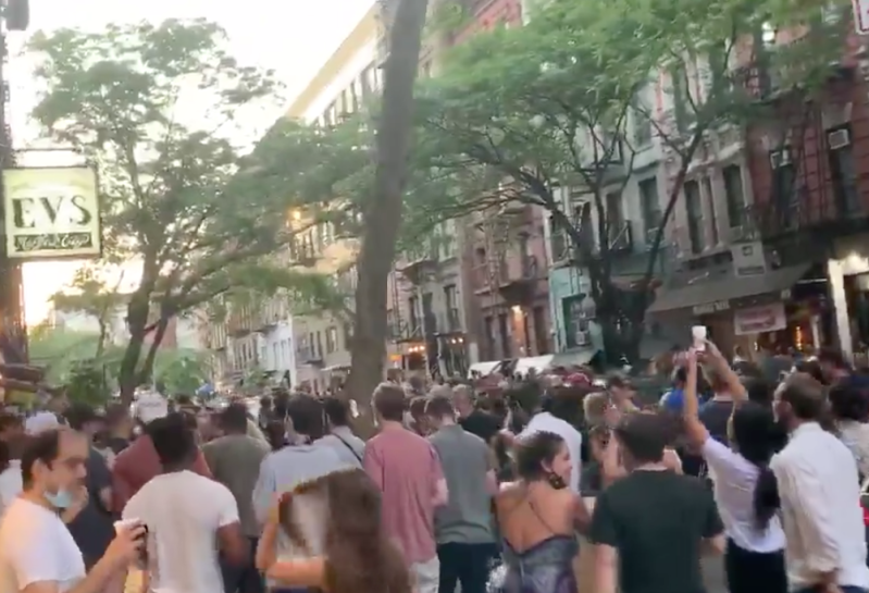 The East Village on Friday night. Photo: EV Grieve