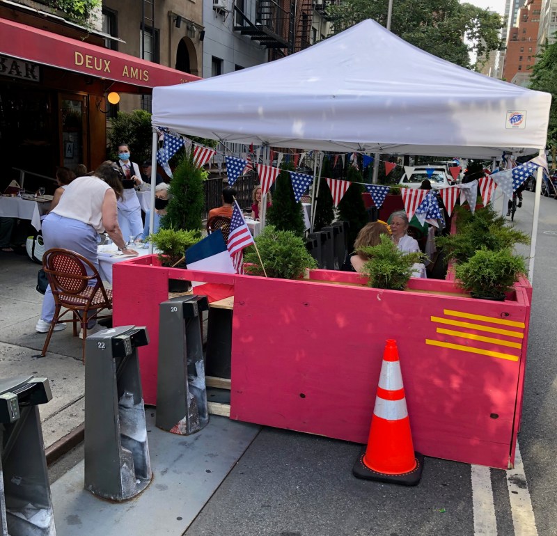 Diners at this Midtown bistro may not even be aware of it, but they are eating in a place reserved for Citi Bike users.