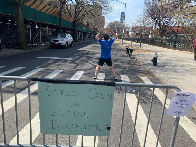 The comptroller wants more than just aerobics in front of high schools. Photo: Gersh Kuntzman