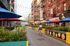 The city is moving to make outdoor dining permanent — like this one seen here on Mott Street last year. File photo: Emily Andrews for Rockwell Group