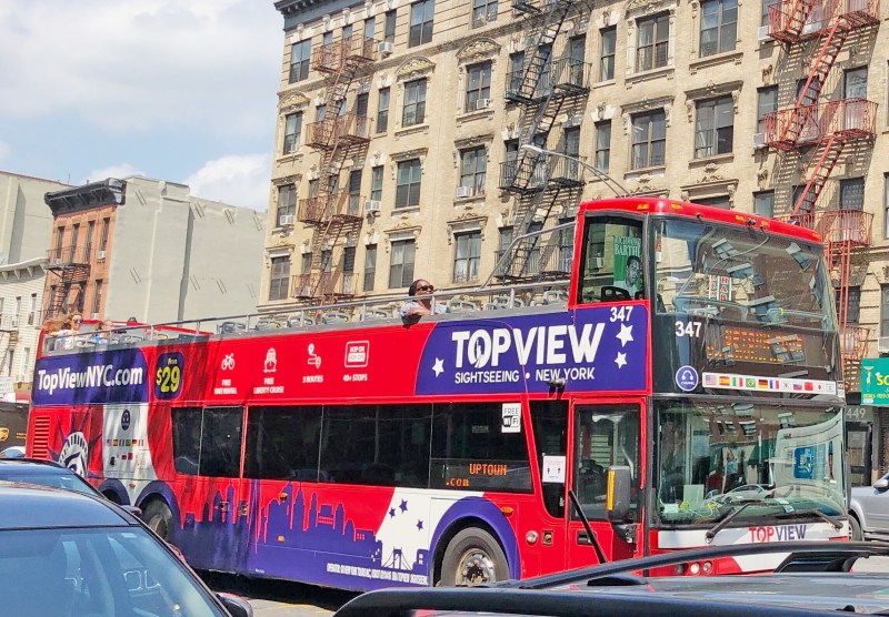 There's one man on this bus. Photo: Adam Light