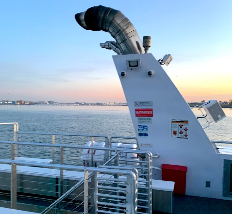 The business end of de Blasio's ferry. Photo: Gersh Kuntzman