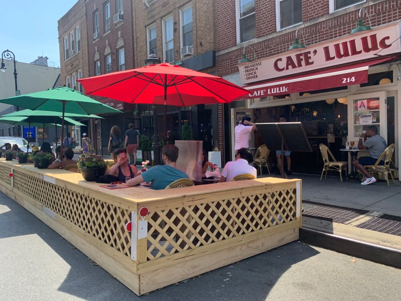 "Streeteries" are one new use of the curb. More are coming. File photo: Gersh Kuntzman