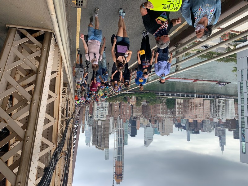 Hundreds of people walked the Queensboro Bridge south outer roadway last year, which doesn't sound like a big deal, but it is. File photo: Gersh Kuntzman