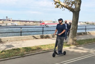 Is this guy replacing a trip he'd usually take in a car? Photo: Dave Colon