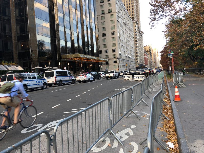 It's not perfect, but cyclists can now access Central Park West again. Photo: Lisa Orman