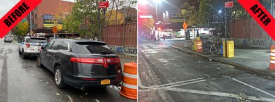 That was then (left) and this is now. Photos: Gersh Kuntzman