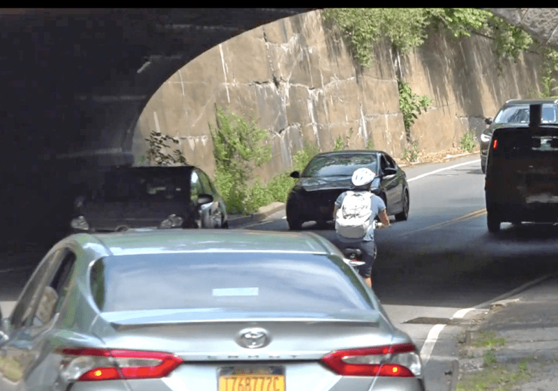 This is the reality for many cyclists trying to go crosstown through Central Park. File photo: Clarence Eckerson Jr.